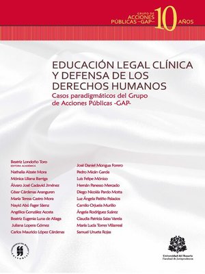 cover image of Educación legal clínica y defensa de los derechos humanos